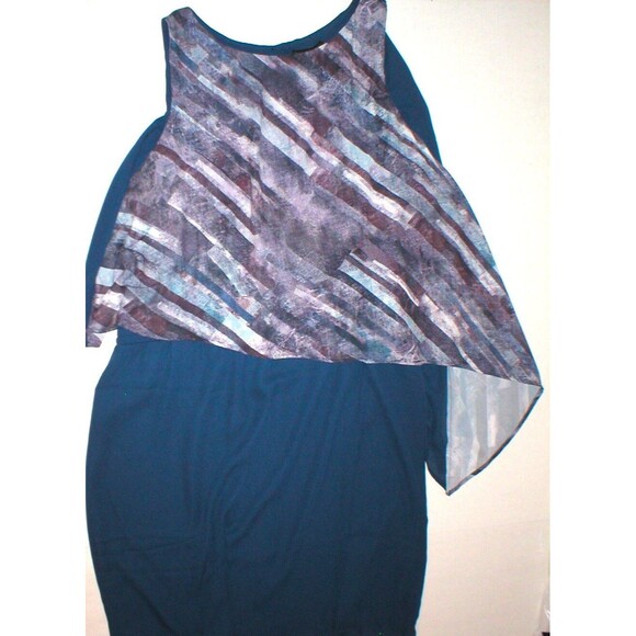 NWT $218 New Mynt 1792 High End Plus Womens 22W 22 Dress Dark Blue Overlay Light - Picture 2 of 11